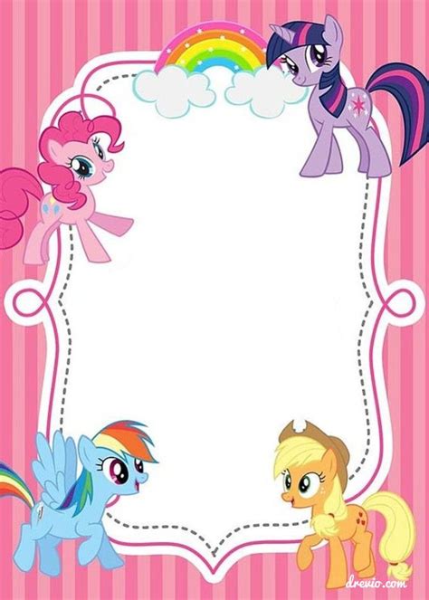 my little pony birthday invitations personalized - auroraguilfoil