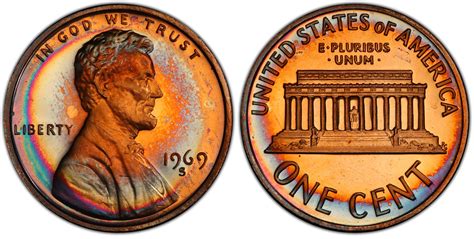 1969 S 1C RD Proof Lincoln Cent Modern PCGS CoinFacts