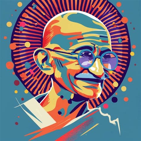 Premium Photo | Gandhi Jayanti Gandhi Painting Image