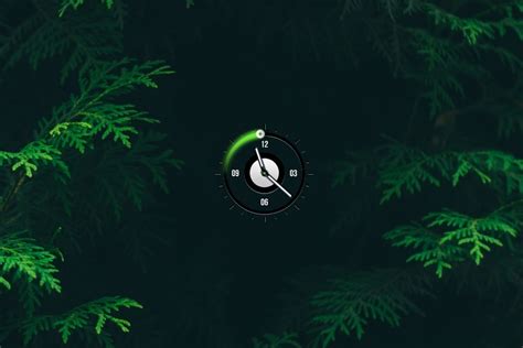 Green Clock Rainmeter Skin