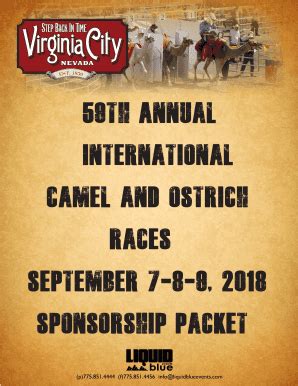 Fillable Online Th Annual International Camel And Ostrich Races