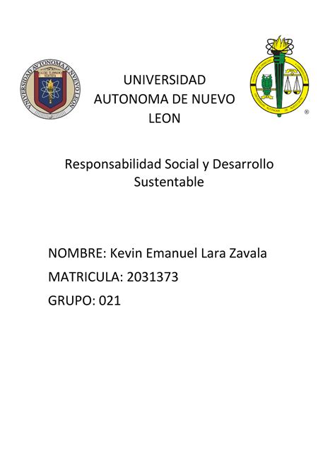 Kelz 4 Tareas Sobre Responsabilidad Social Y Desarrollo Sustentable Universidad Autonoma De