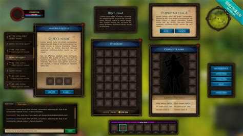 Artstation Mmorpg Ui Kit V12 Game Assets