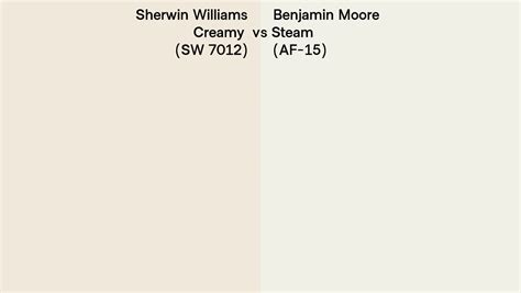 Sherwin Williams Creamy Sw 7012 Vs Benjamin Moore Steam Af 15 Side