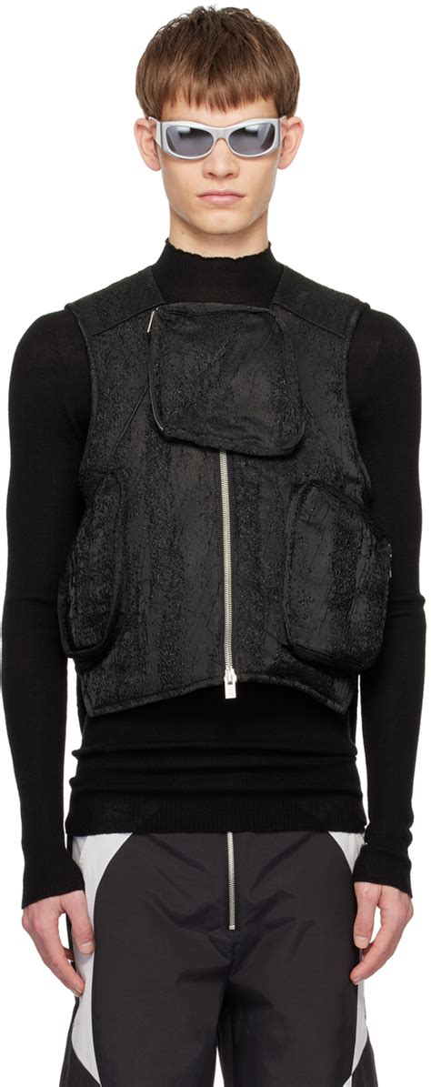 Black Pooled Vest By HELIOT EMIL On Sale