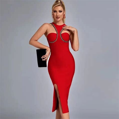 Sexy Sleeveless Bandage Dress Party Cocktail Party Evening Dress