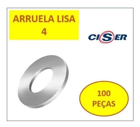 Arruela Lisa Mm Inox Polido P S