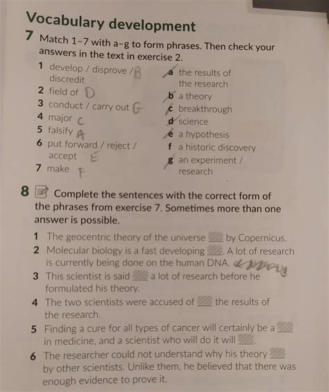 8 Complete The Sentences With The Correct Form Of The Phrases From