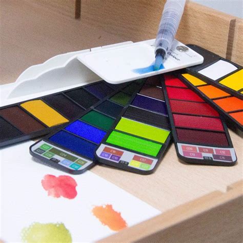 Peinture Aquarelle Voyage Solide Aquarelle Peinture Pliable 42 Couleurs