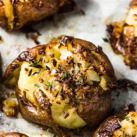 Crispy Garlic Smashed Red Potatoes Easy Recipe The Endless Meal®