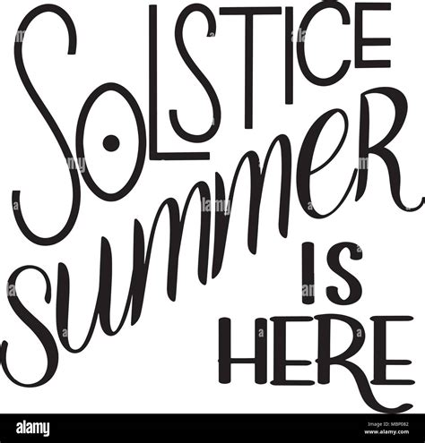 Summer Solstice Lettering Elements For Invitations Posters Greeting