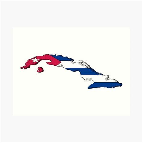 "Cuba Map With Cuban Flag" Art Print by Havocgirl | Redbubble