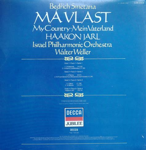 Bedřich Smetana Walter Weller Israel Philharmonic Orchestra Má