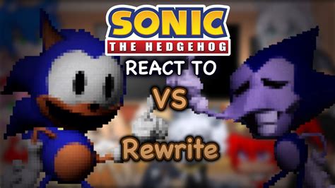 Sonic Characters React To Fnf Vs Rewrite V2 Sonic Exe Trinity Fnf