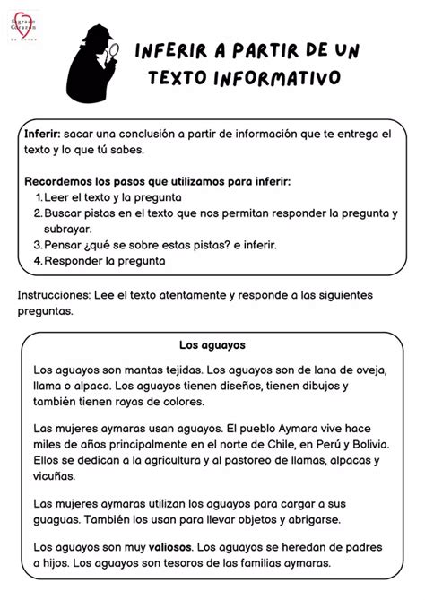 Guía Inferir a partir de un texto informativo profe social