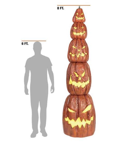 8 Ft Giant Sized LED Home Depot Stackable Pumpkins For Sale In