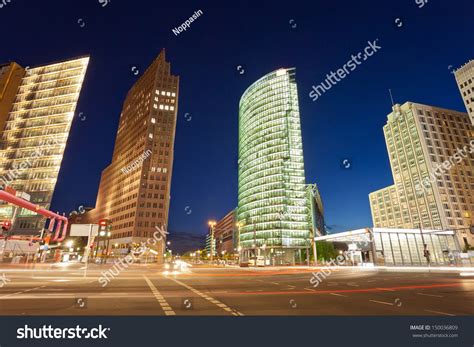 Night View Potsdamer Platz Intersection Berlin Stock Photo 150036809 ...