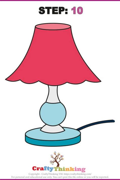 How to Draw a Lamp Step by Step with Free Lamp Printable ...