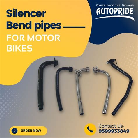 Black Silver Mild Steel Silencer Bend Pipe For Vehicle At Rs 400piece