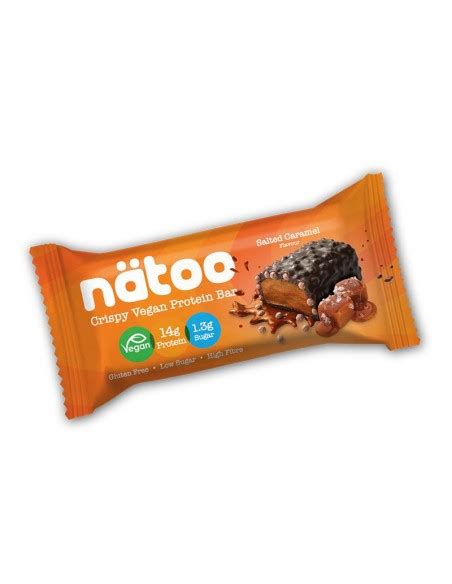 Natoo Crispy Vegan Protein Bar Caramello Salato G Sapore Unico