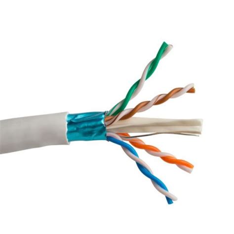 CAT6-ULSTP-WH STP Pure Copper Shielded Cable- 1000 ft Roll White