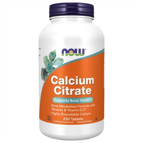 Now® Foods Calcium Citrate 250 Tablets 250 Ct Frys Food Stores