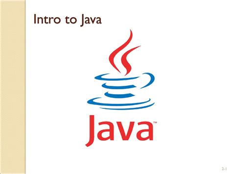 Intro To Java Ppt Download