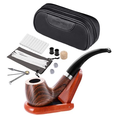 Buy Joyoldelf Smoking Pipe Pear Wood Handmade Pipe With Leather Pipe