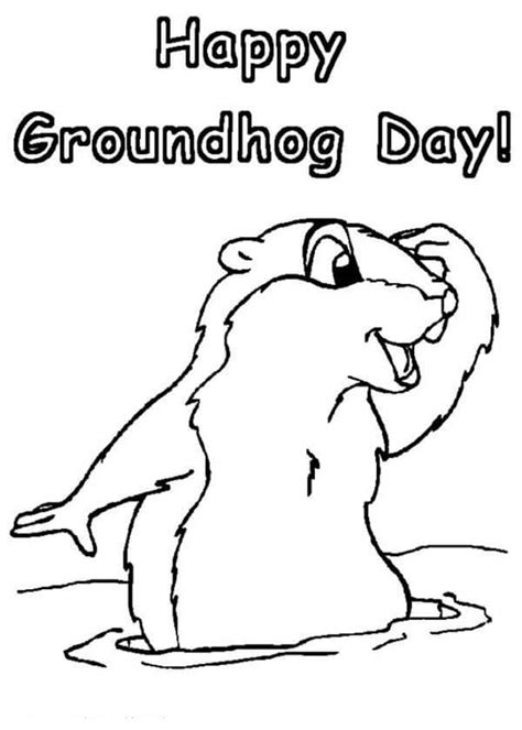 Free Printable Groundhog Day Coloring Pages