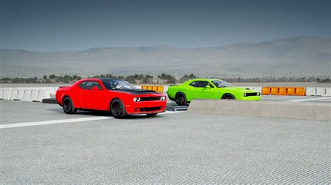 Dodge Demon Vs Dodge Challenger Srt Hellcat Drag Race Forza