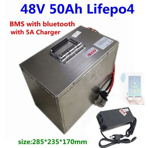 Batterie Lithium Lifepo4 Étanche 48V 50Ah BMS avec Fonction