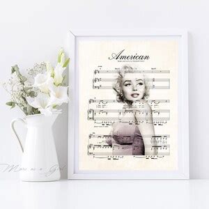 Marilyn Monroe Lana Del Rey American Lyrics Art Music - Etsy