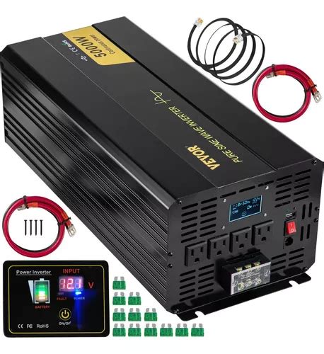 Inversor De Corriente Onda Sinusoidal Pura W Lcd Env O Gratis