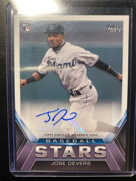 Topps Update Jose Devers Baseball Stars Rookie Auto Rc Bsa Jde Ebay