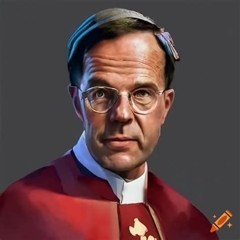 Satirical Image Of Mark Rutte As The Pope On Craiyon