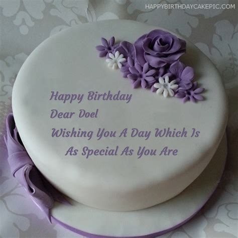 ️ Indigo Rose Happy Birthday Cake For Doel