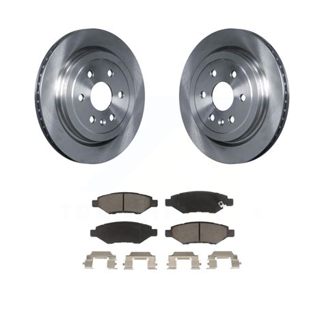 Transit Auto Rear Disc Brake Rotors And Ceramic Pads Kit For Cadillac