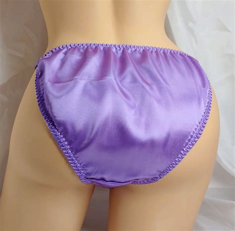 Lilac Satin String Bikini Classic Joe Boxer Style Etsy