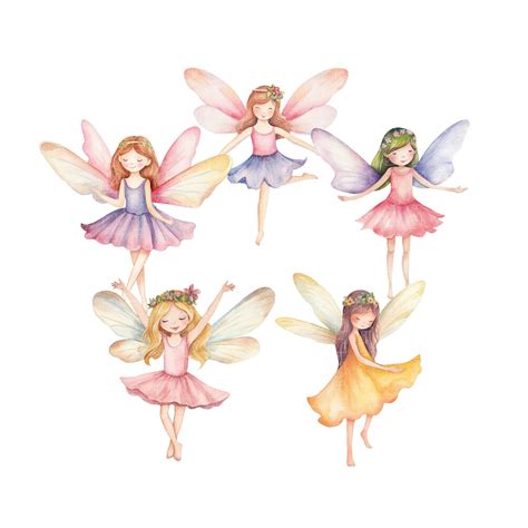 Dancing Fairy Clipart Magical Watercolor Fairy Tale Garden Clip Arts ...