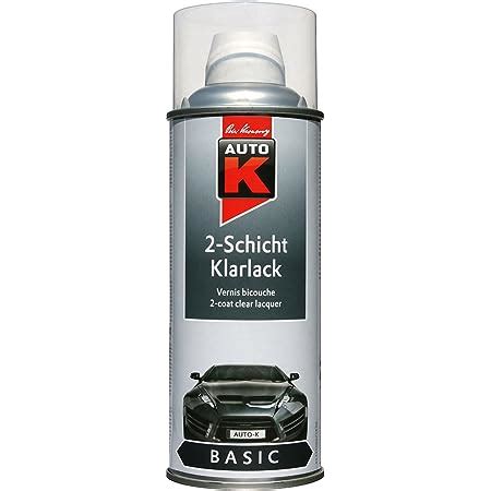 Klarlack 2K Lackspray Glänzend 400Ml Spraydose Autolack Sprühlack Basic