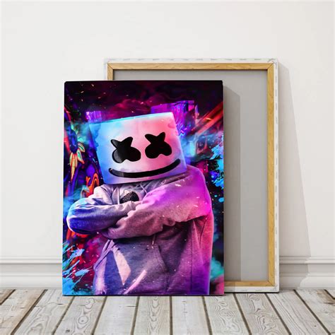 Marshmello Poster Canvas Marshmello Print Canvas Print Etsy