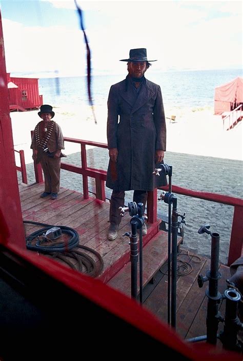 Clint Eastwood on the set of High Plains Drifter w/Billy Curtis by ...