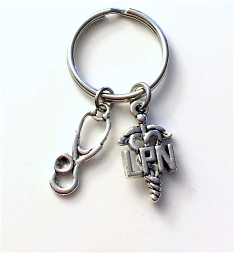 Lpn Keychain Nurses Key Chain Lpn Keyring T For Nurse Present