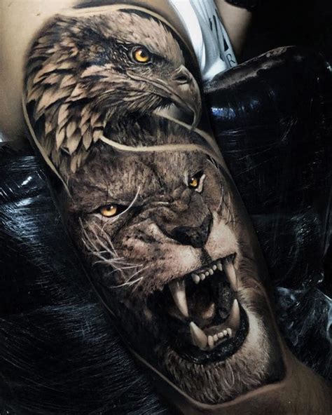 10+ Best Lion and Eagle Tattoo Designs - PetPress