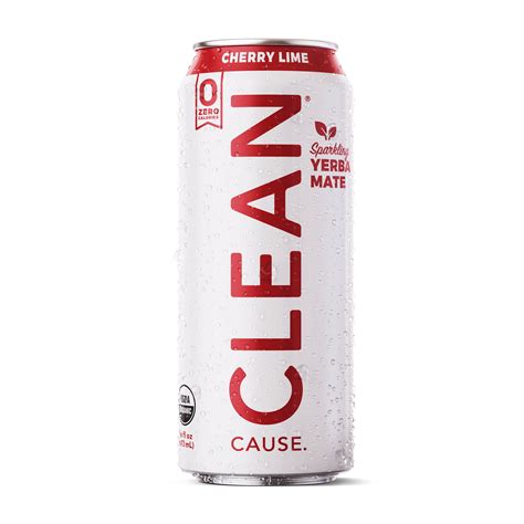 Clean Cause Zero Calories Cherry Lime Sparkling Yerba Mate Shop