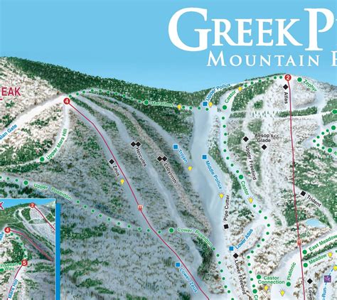 2021 Greek Peak Mountain Resort Ski Trail Map Ski Home Decor, Ski Lodge ...