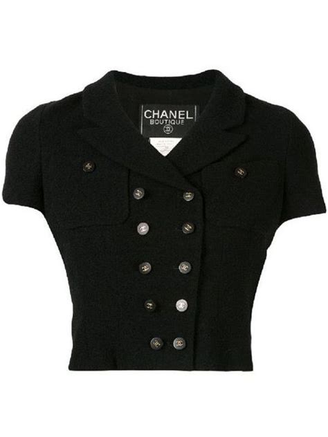 Chanel Pre Owned Cropped Jacket Farfetch Artofit