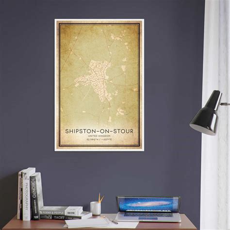 Vintage Shipston on Stour United Kingdom Map Poster, Shipston on Stour City Road Wall Art Print ...