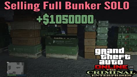 Selling A Full Bunker Solo GTA Online YouTube