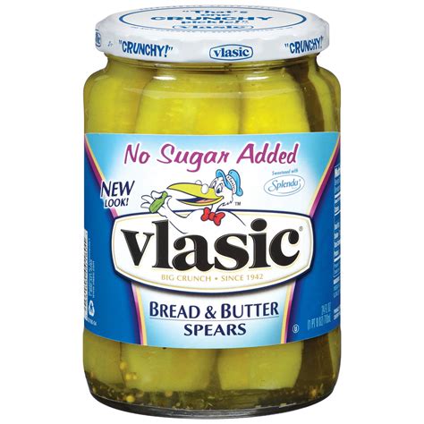 Vlasic Bread Butter Spears No Sugar Added Pickles Fl Oz Walmart